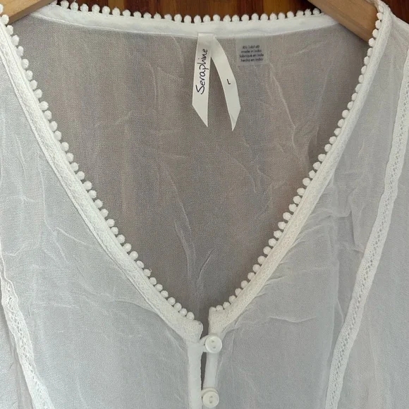 Seraphine Ivory Maternity Kaftan Swim Cover-Up - Picture 4 of 5